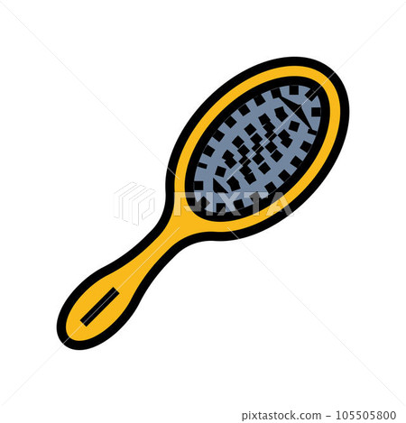 hairbrush hygiene color icon vector illustration hairbrush hygiene color icon vector illustration 105505800