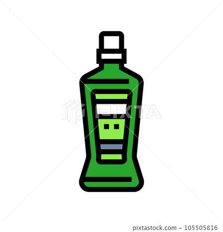 mouthwash hygiene color icon vector illustration mouthwash hygiene color icon vector illustration 105505816