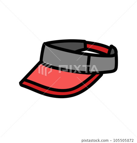 visor hat cap color icon vector illustration 105505872
