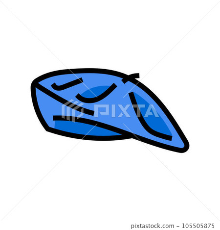 beret hat cap color icon vector illustration beret hat cap color icon vector illustration 105505875
