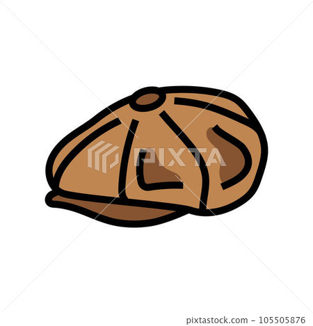 newsboy hat cap color icon vector illustration newsboy hat cap color icon vector illustration 105505876