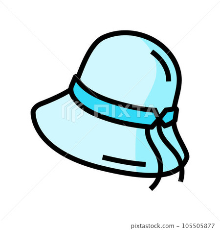 cloche hat cap color icon vector illustration cloche hat cap color icon vector illustration 105505877