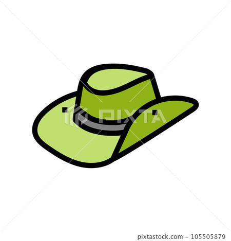 safari hat cap color icon vector illustration safari hat cap color icon vector illustration 105505879