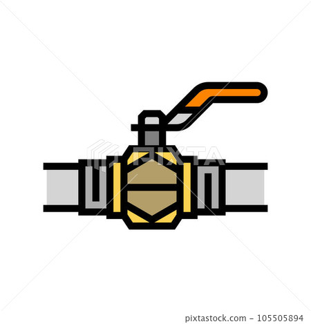 valve gas service color icon vector illustration valve gas service color icon vector illustration 105505894