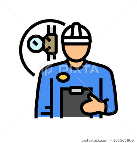 inspection gas service color icon vector illustration inspection gas service color icon vector illustration 105505909
