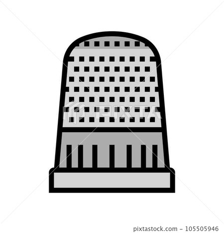 thimble embroidery hobby color icon vector illustration thimble embroidery hobby color icon vector illustration 105505946