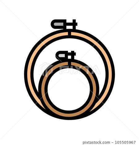 hoop cover embroidery hobby color icon vector illustration hoop cover embroidery hobby color icon vector illustration 105505967