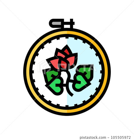 sampler embroidery hobby color icon vector illustration sampler embroidery hobby color icon vector illustration 105505972