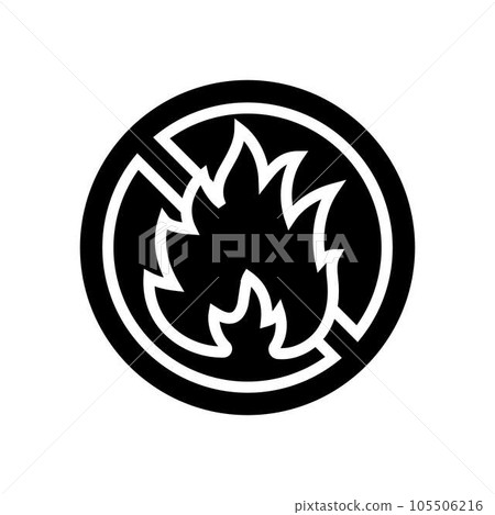 no smoking emergency glyph icon vector illustration no smoking emergency glyph icon vector illustration 105506216