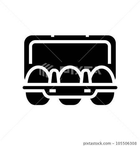 egg box chicken glyph icon vector illustration 105506308