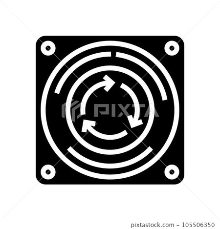 emergency stop button alert glyph icon vector illustration 105506350