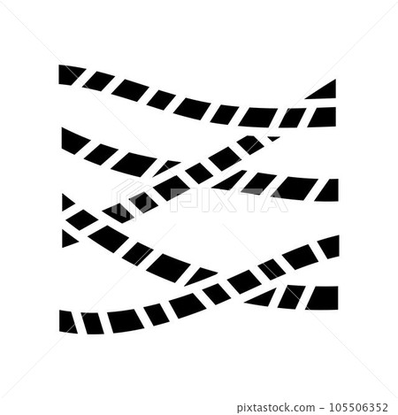 warning tape alert glyph icon vector illustration warning tape alert glyph icon vector illustration 105506352