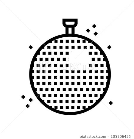 disco ball retro music line icon vector illustration disco ball retro music line icon vector illustration 105506435