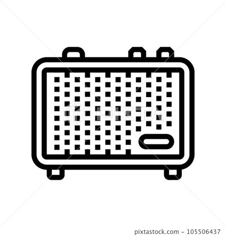 vintage speaker retro music line icon vector illustration vintage speaker retro music line icon vector illustration 105506437