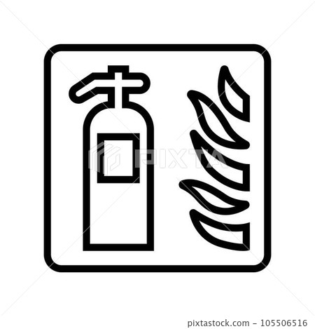 fire extinguisher line icon vector illustration 105506516