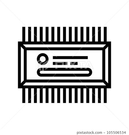 microcontroller electrical engineer line icon vector illustration 105506534