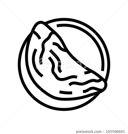 omelette egg line icon vector illustration 105506601