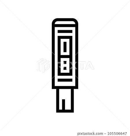ph meter engineer line icon vector illustration 105506647