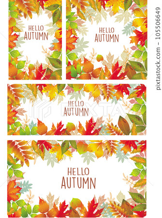 Set of banner of autumnal leaves Set of banner of autumnal leaves 105506649