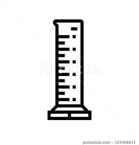 graduated cylinder engineer line icon vector illustration graduated cylinder engineer line icon vector illustration 105506651