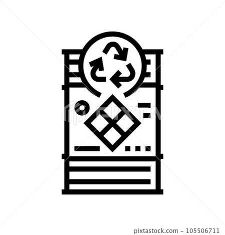 chemical waste management line icon vector illustration chemical waste management line icon vector illustration 105506711