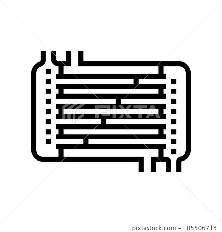 heat exchange apparatus engineer line icon vector illustration heat exchange apparatus engineer line icon vector illustration 105506713