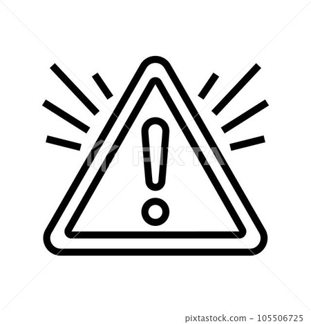 caution alert line icon vector illustration 105506725