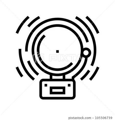 alarm bell alert line icon vector illustration 105506739