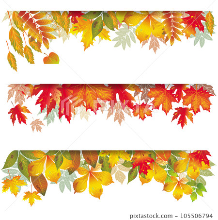 Seasonal banners of autumnal leaves Seasonal banners of autumnal leaves 105506794