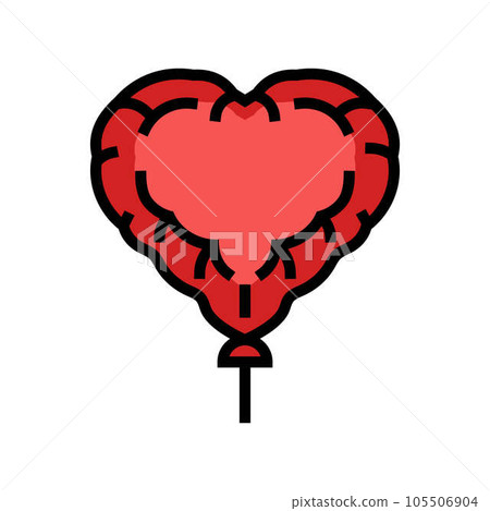 heart balloon love color icon vector illustration 105506904