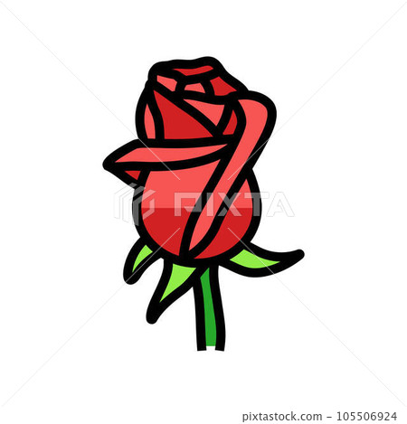 red roses love color icon vector illustration red roses love color icon vector illustration 105506924