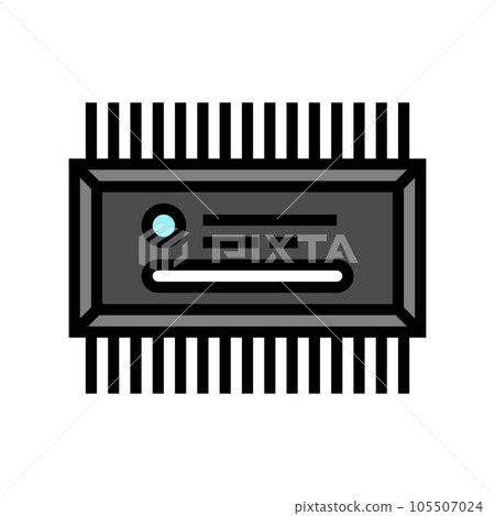 microcontroller electrical engineer color icon vector illustration 105507024