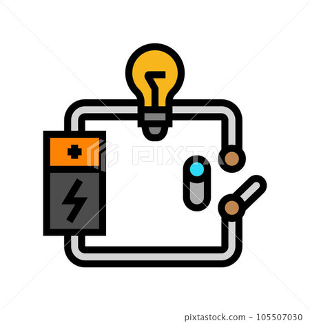 electric circuit electrical engineer color icon vector illustration electric circuit electrical engineer color icon vector illustration 105507030