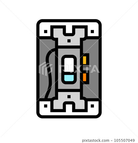 electric switch electrical engineer color icon vector illustration electric switch electrical engineer color icon vector illustration 105507049