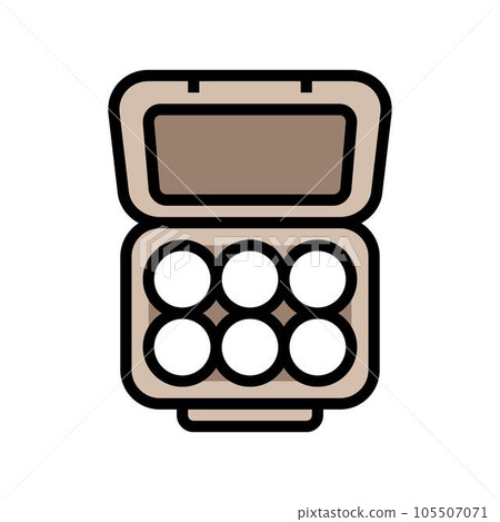 egg box hen color icon vector illustration egg box hen color icon vector illustration 105507071