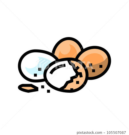 egg chicken shell color icon vector illustration 105507087