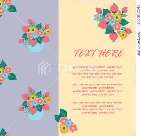Seamless illustration with bright colors lilac background. Seamless illustration with bright colors lilac background. 105507542