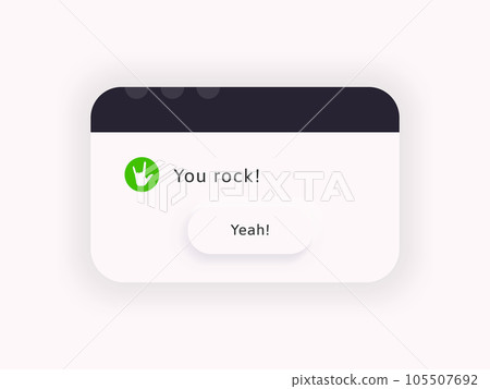 You rock motivational computer message. High self-esteem concept. You rock motivational computer message. High self-esteem concept. 105507692