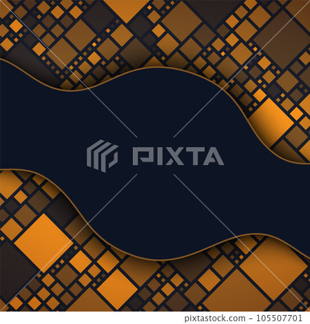 Blockchain technology square banner ad. Cryptocurrency background 105507701