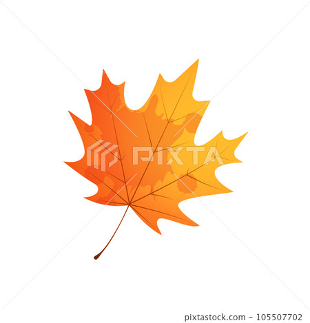 Withered maple leaf. Fallen autumn maple leaf icon Withered maple leaf. Fallen autumn maple leaf icon 105507702