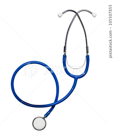 Beautiful heart rose and stethoscope cut out on a white background Beautiful heart rose and stethoscope cut out on a white background 105507855