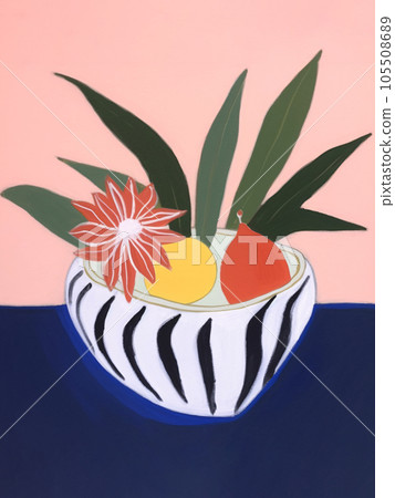 Kitchen wall art. Flower in a vase poster 105508689