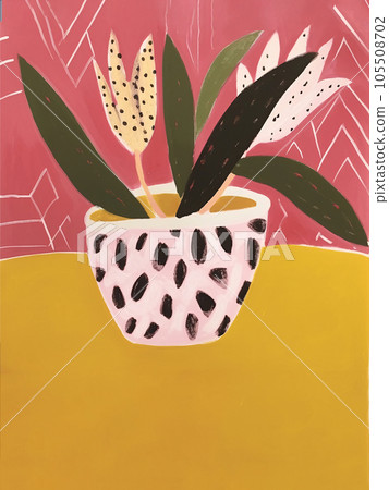 Kitchen wall art. Flower in a vase poster 105508702