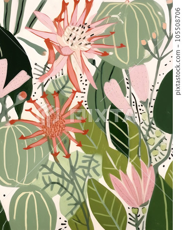 Kitchen wall art. Flower in a vase poster 105508706