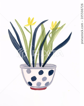 Kitchen wall art. Flower in a vase poster 105508726