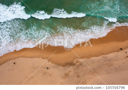 Sandy beach aerial view Sandy beach aerial view 105508796