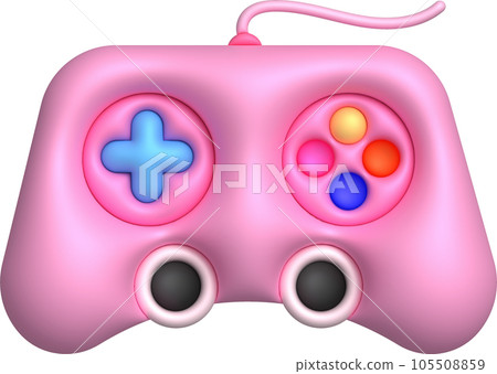 3d icon joystick gamepad game console or game controller Computer game. minimalist cartoon style 3d icon joystick gamepad game console or game controller Computer game. minimalist cartoon style 105508859
