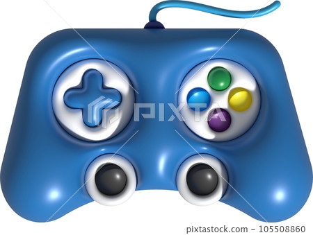 3d icon joystick gamepad game console or game controller Computer game. minimalist cartoon style 3d icon joystick gamepad game console or game controller Computer game. minimalist cartoon style 105508860