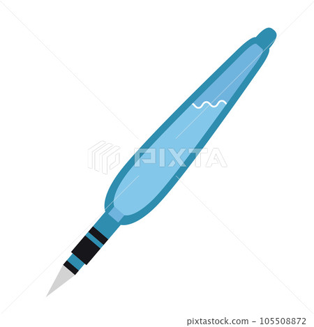 Watercolor paint brush with water reservoir handle, cartoon style. Painting tools elements, Art supplies. Trendy modern vector illustration isolated on white background, hand drawn, flat design Watercolor paint brush with water reservoir handle, cartoon style. Painting tools elements, Art supplies. Trendy modern vector illustration isolated on white background, hand drawn, flat design 105508872