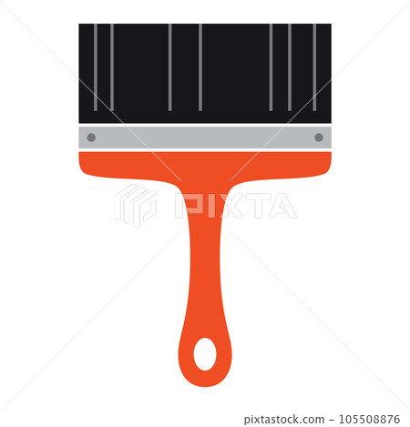 Wide paint brush, cartoon style. Trendy modern vector illustration isolated on white background, hand drawn, flat design 105508876